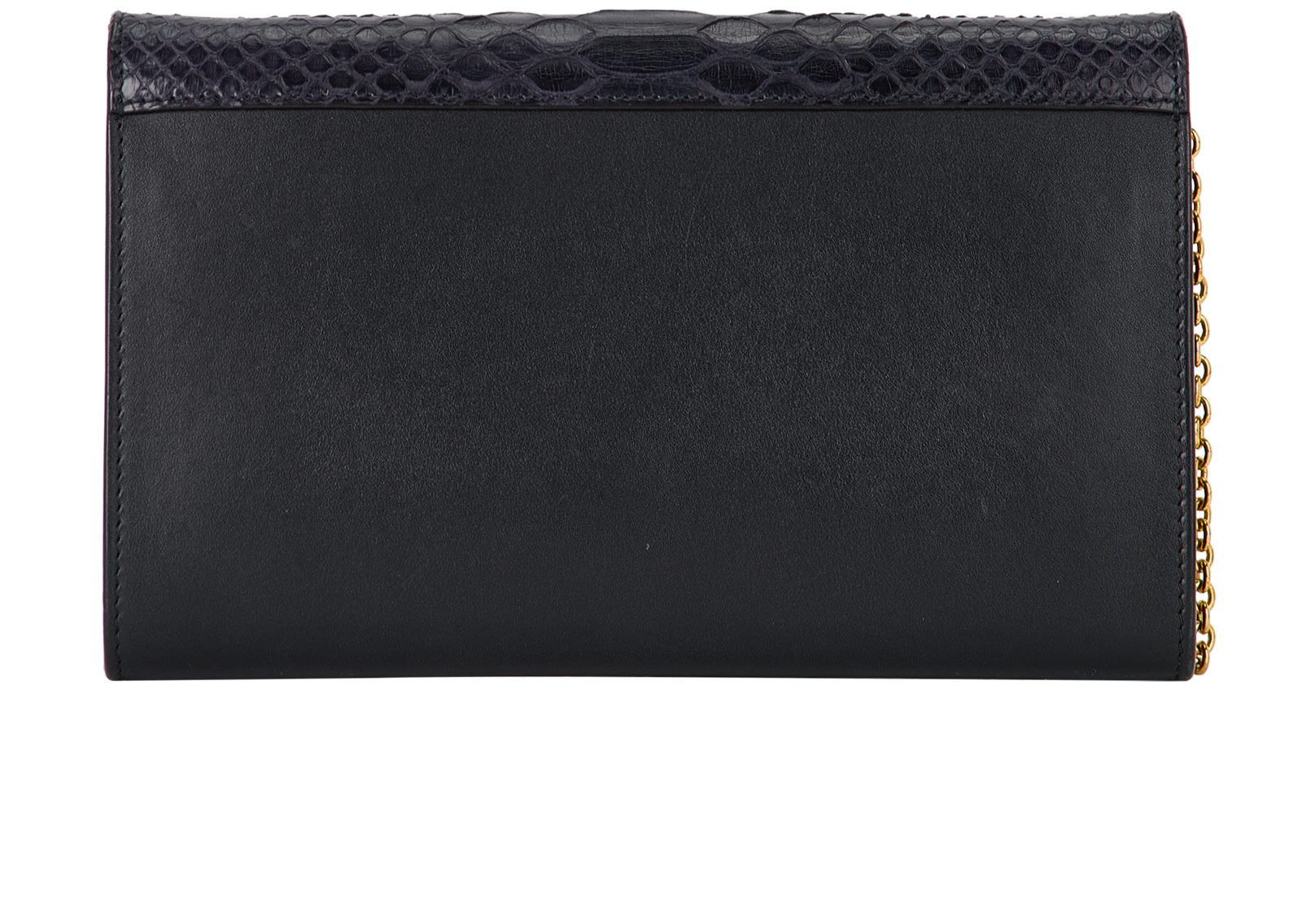 Pocket Envelope Wallet On Chain, &pound;320, Handbags, Black, Leather, Back view